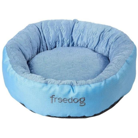 FREEDOG Perro Cuna Redonda Refrescante Azul