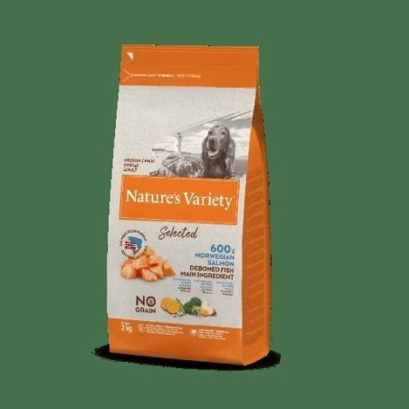 NATURE S VARIETY Perro Selected Medium/Maxi Adult Salmon Noruego