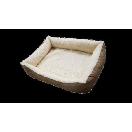 QUIBRO Cama Borreguito Ocre y Beige