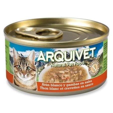 ARQUIVET Gato Atun Blanco y Gambas en Salsa 80gr