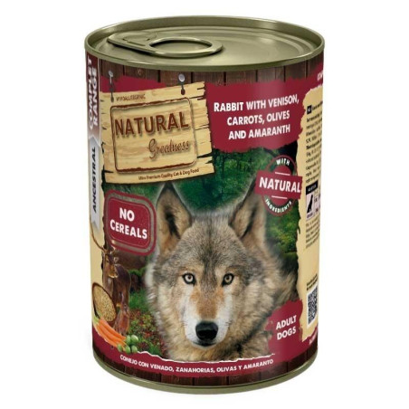 NATURAL GREATNESS Perro Venado con Zanahoria Pera y Diente de Leon 400gr