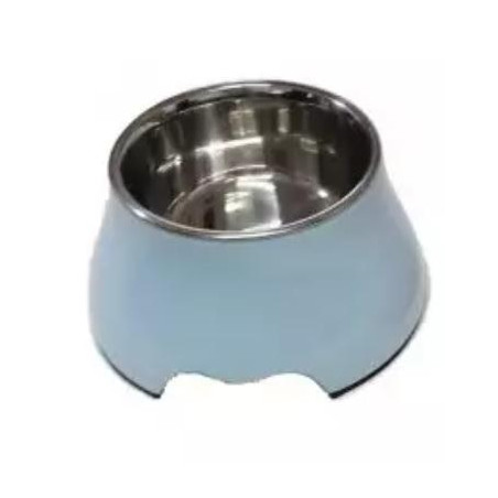 Comedero Melamina y Metal Azul para Perros y Gatos