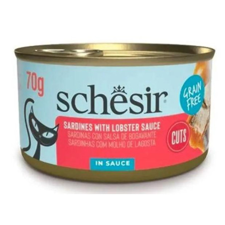 SCHESIR Trocitos de Sardina con Salsa de Bogavante para Gato