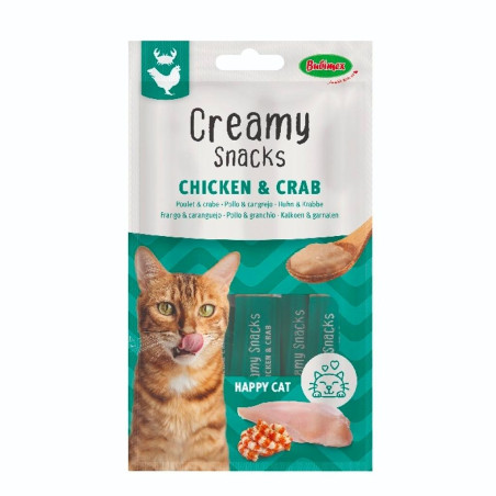 BUBIMEX Creamy Snack Pollo y Cangrejo para Gato