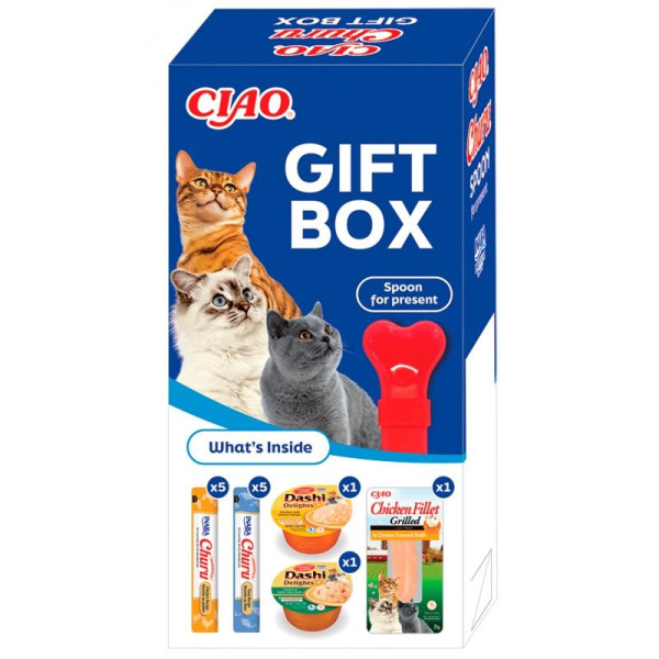 CHURU Caja de Regalo con Cuchara para Gato